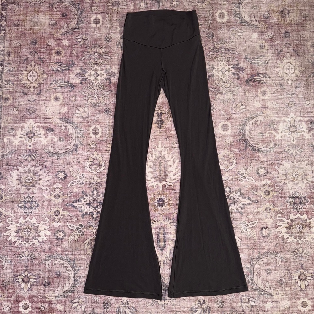 Aerie OFFLINE Real Me Xtra Flare Leggings Gray High Waisted Yoga Pants Small
